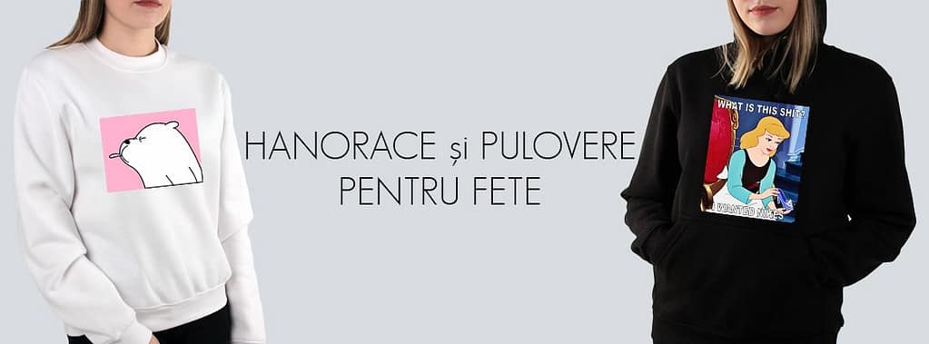 Hanorace și pulovere pentru fete