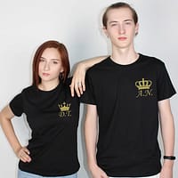 Tricouri pentru cupluri - Coronițe inițiale