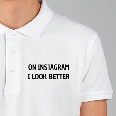 Tricou POLO Bărbatesc - I look better on INSTAGRAM