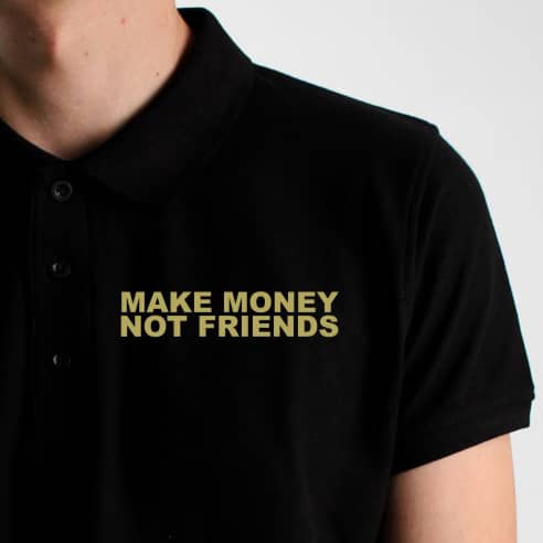 Tricou POLO Bărbatesc - Make money not friends