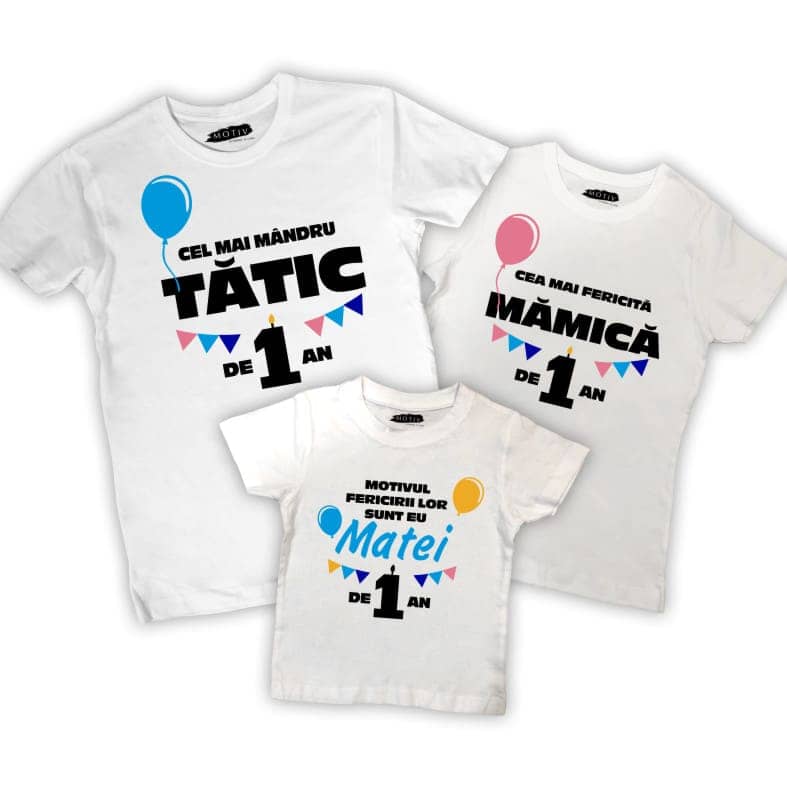 Set tricouri familie - De un an