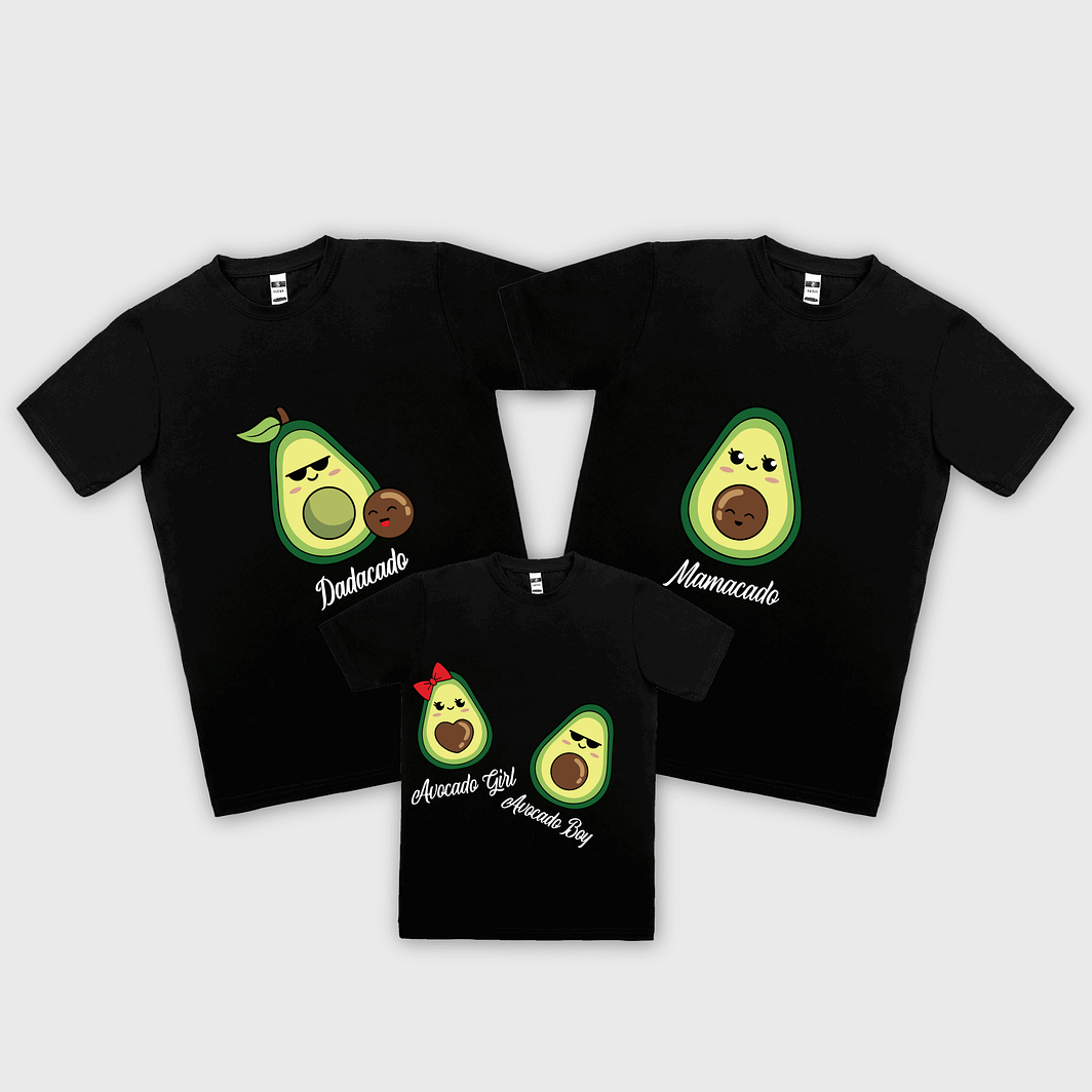 Set tricouri familie - Avocado family