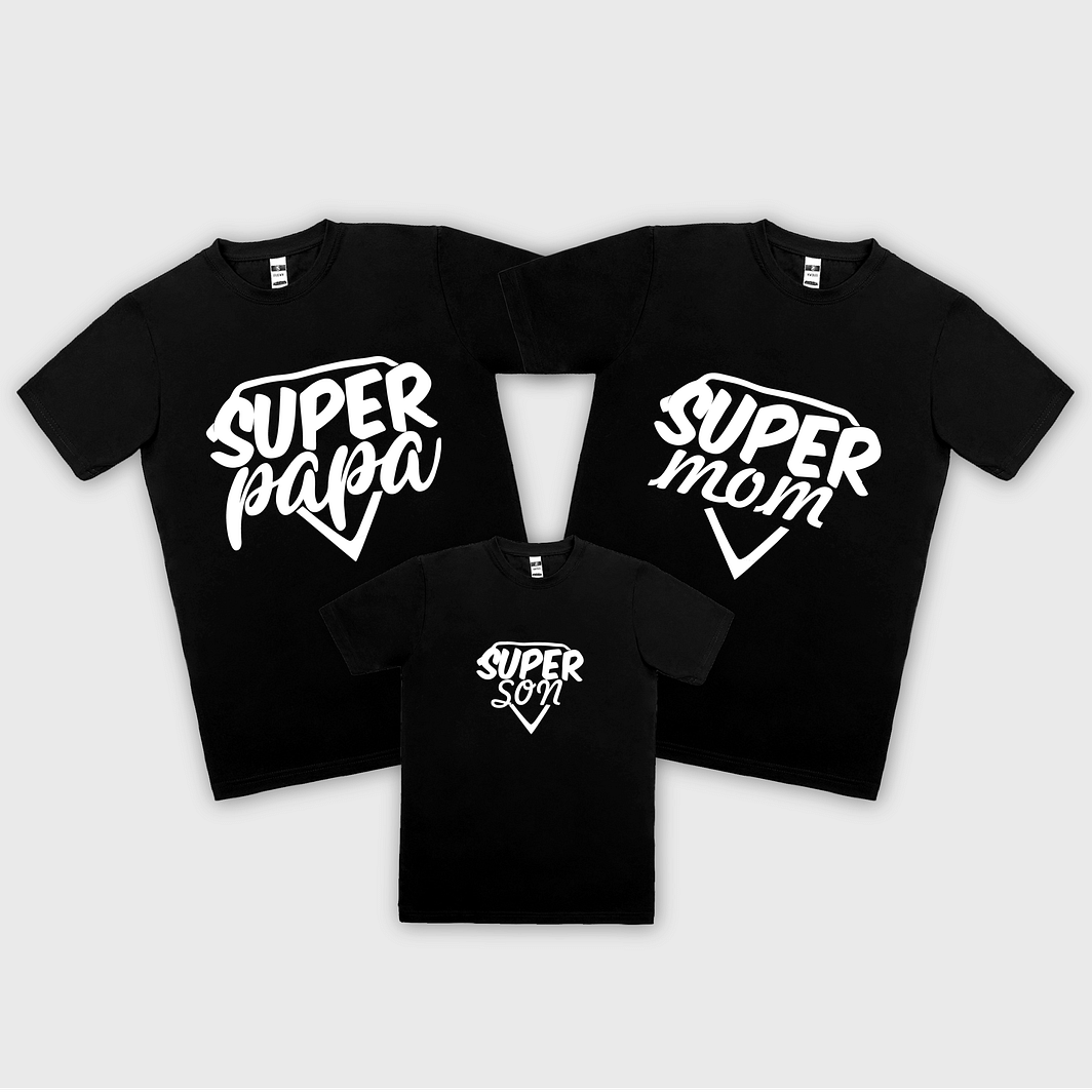 Set tricouri familie -  super family