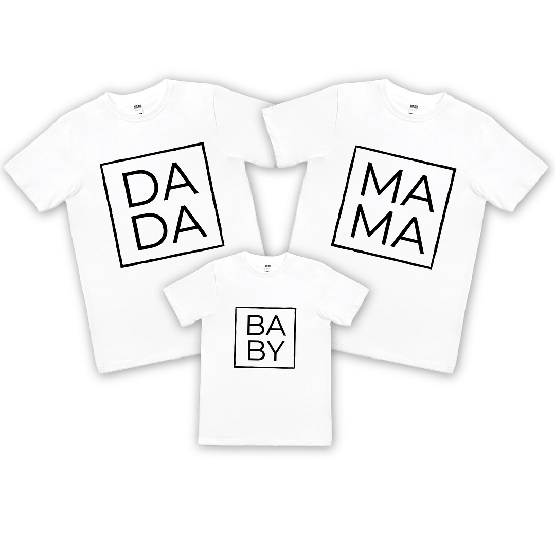 Set tricouri familie - Mama, Tata, Baby