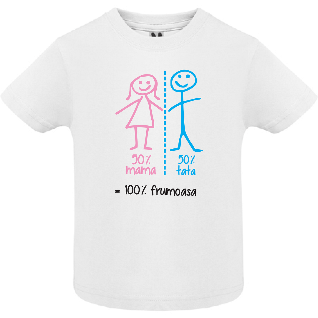 Tricou copil - 50% Mama 50% Tata