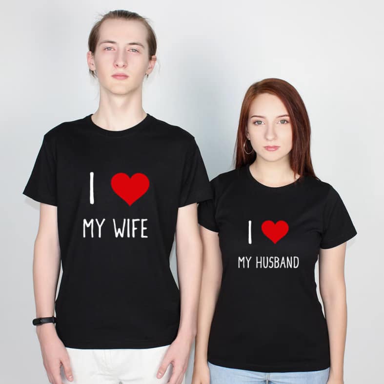 Set tricouri pentru cuplu - I love