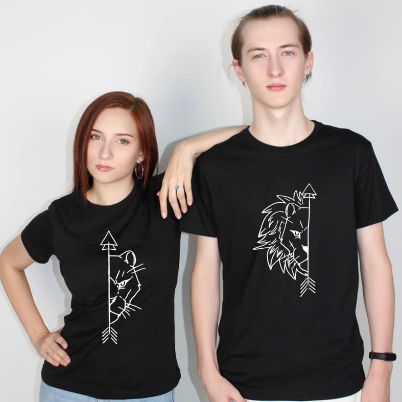 Tricouri pentru cupluri - Lion & Lioness
