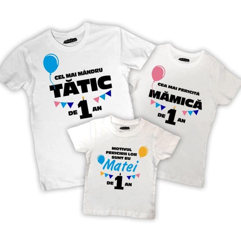 Set tricouri familie - De un an