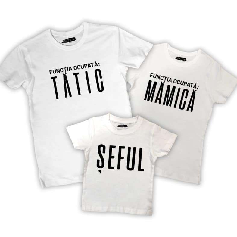 Set tricouri familie - Funcții ocupate