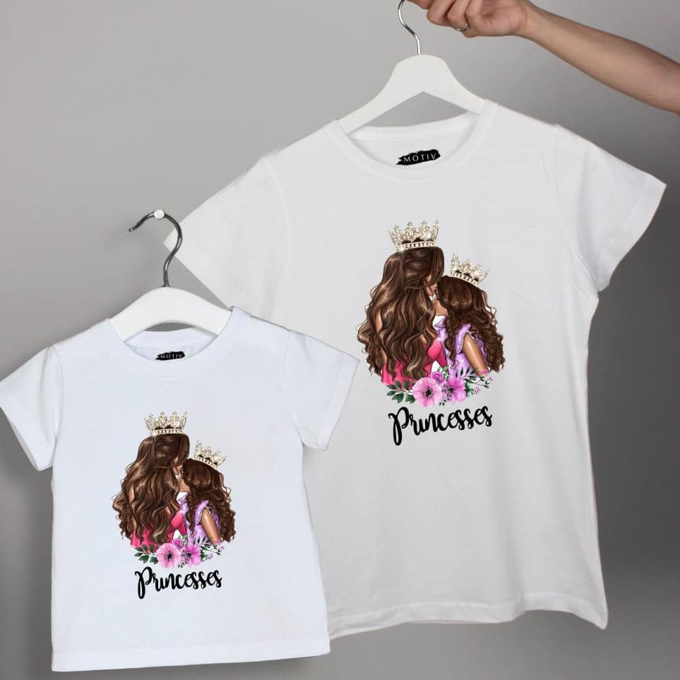Set de tricouri mamă fiică - Princesses